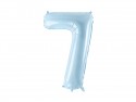 Ballon mylar Chiffre ''7'' - bleu clair