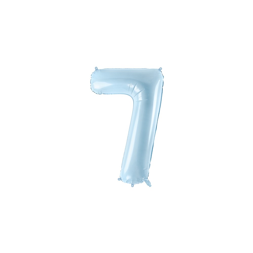 Ballon mylar Chiffre ''7'' - bleu clair