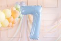 Ballon mylar Chiffre ''7'' - bleu clair