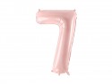 Ballon mylar Chiffre ''7'' - rose clair