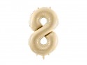 Ballon mylar Chiffre ''8'' - beige