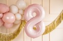 Ballon mylar Chiffre ''8'' - rose clair
