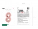 Ballon mylar Chiffre ''8'' - rose clair