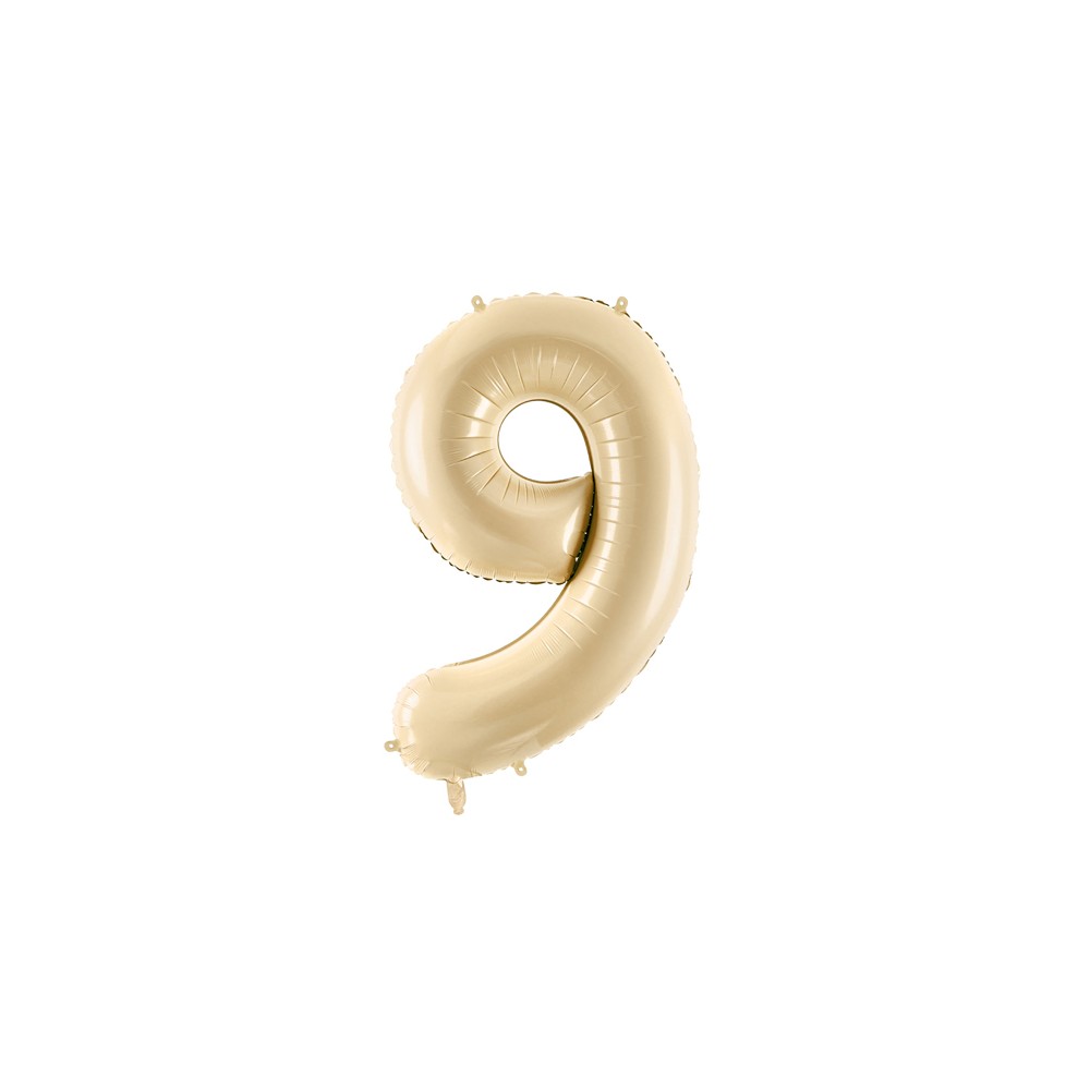 Ballon mylar Chiffre ''9'' - beige