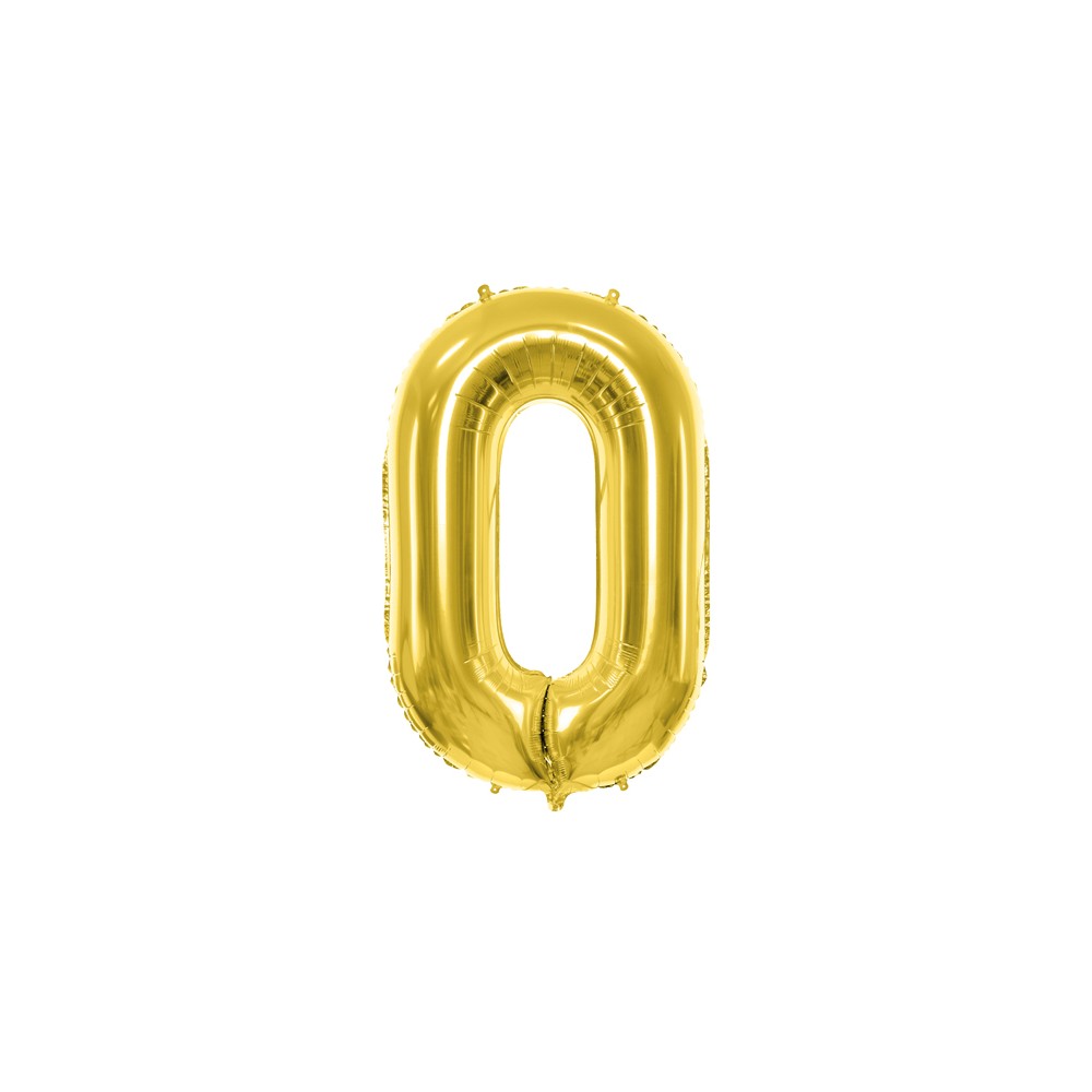 Ballon mylar Chiffre ''0'' - or clair