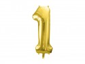 Ballon mylar Chiffre ''1'' - or clair