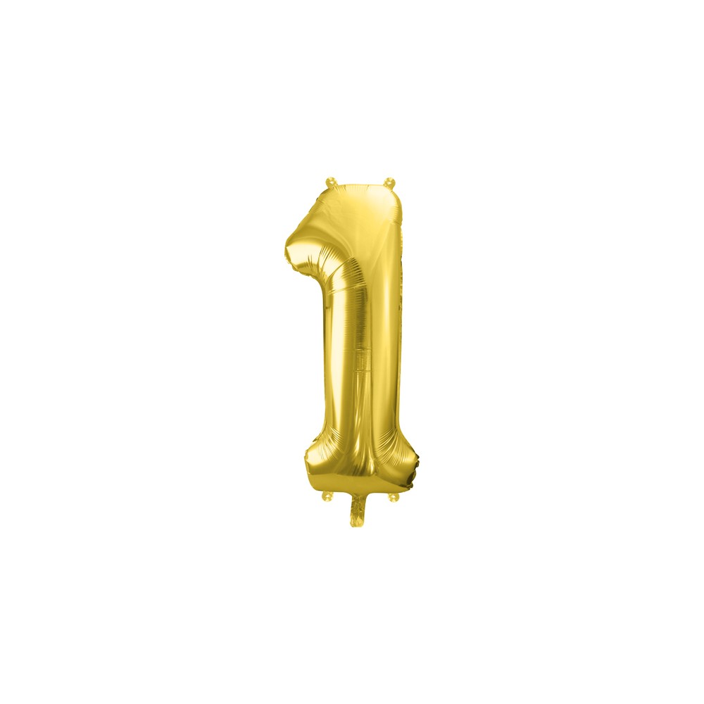 Ballon mylar Chiffre ''1'' - or clair
