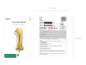 Ballon mylar Chiffre ''1'' - or clair