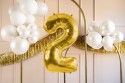 Ballon mylar Chiffre ''2'' - or clair
