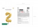 Ballon mylar Chiffre ''2'' - or clair