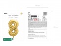 Ballon mylar Chiffre ''8'' - or clair