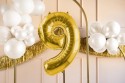 Ballon mylar Chiffre ''9'' - or clair