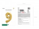 Ballon mylar Chiffre ''9'' - or clair