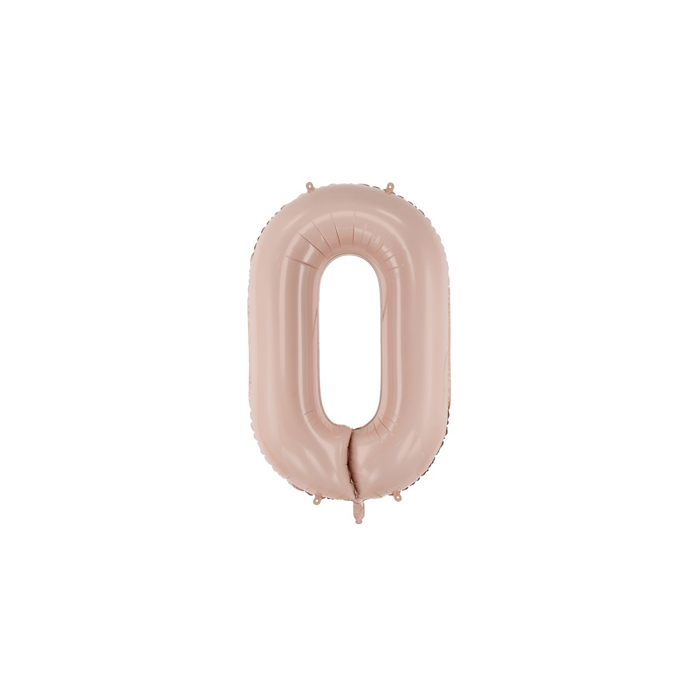 Ballon mylar Chiffre ''0'' - 72cm - beige foncé
