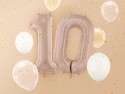 Ballon mylar Chiffre ''0'' - 72cm - beige foncé