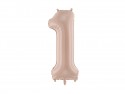 Ballon mylar Chiffre ''1'' - 72cm - beige foncé