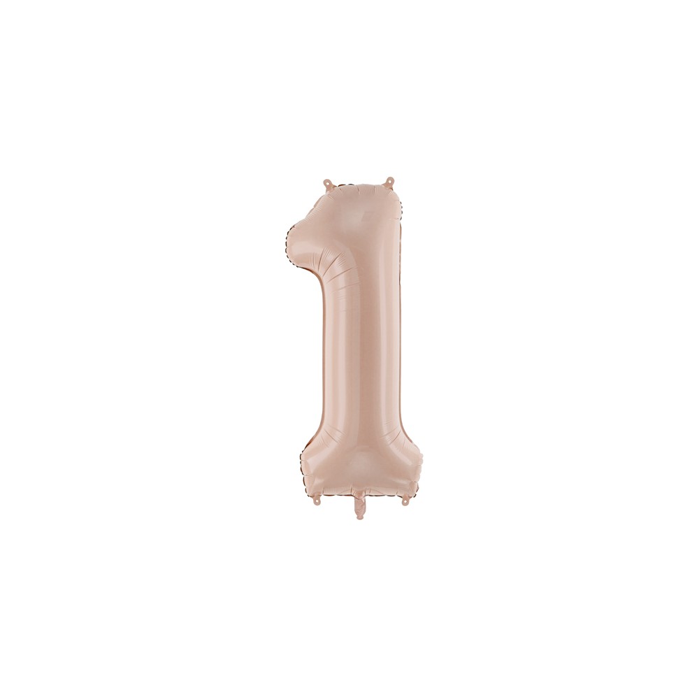 Ballon mylar Chiffre ''1'' - 72cm - beige foncé