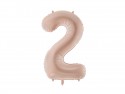 Ballon mylar Chiffre ''2'' - 72cm - beige foncé