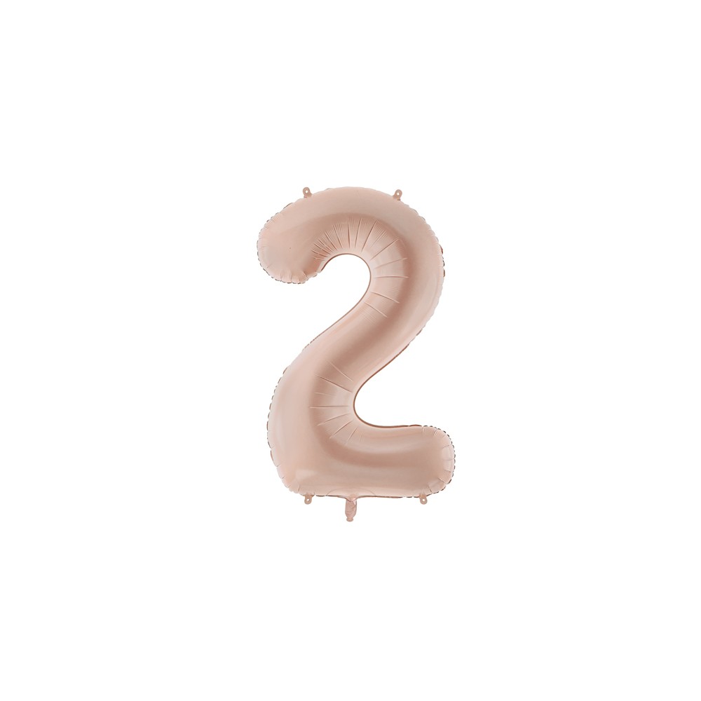 Ballon mylar Chiffre ''2'' - 72cm - beige foncé