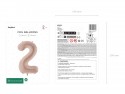 Ballon mylar Chiffre ''2'' - 72cm - beige foncé