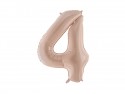 Ballon mylar Chiffre ''4'' - 72cm - beige foncé
