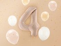 Ballon mylar Chiffre ''4'' - 72cm - beige foncé