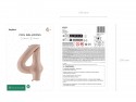 Ballon mylar Chiffre ''4'' - 72cm - beige foncé