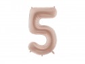Ballon mylar Chiffre ''5'' - 72cm - beige foncé