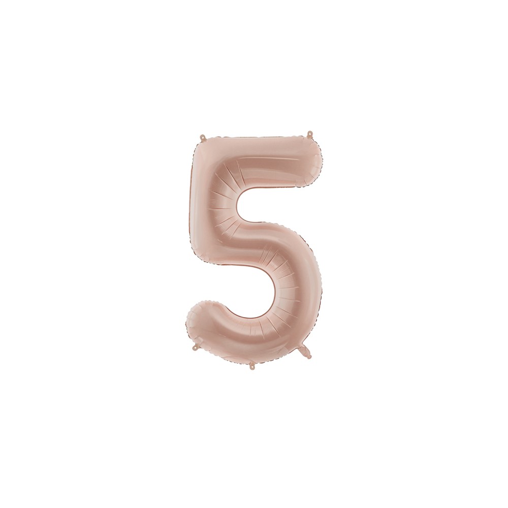 Ballon mylar Chiffre ''5'' - 72cm - beige foncé