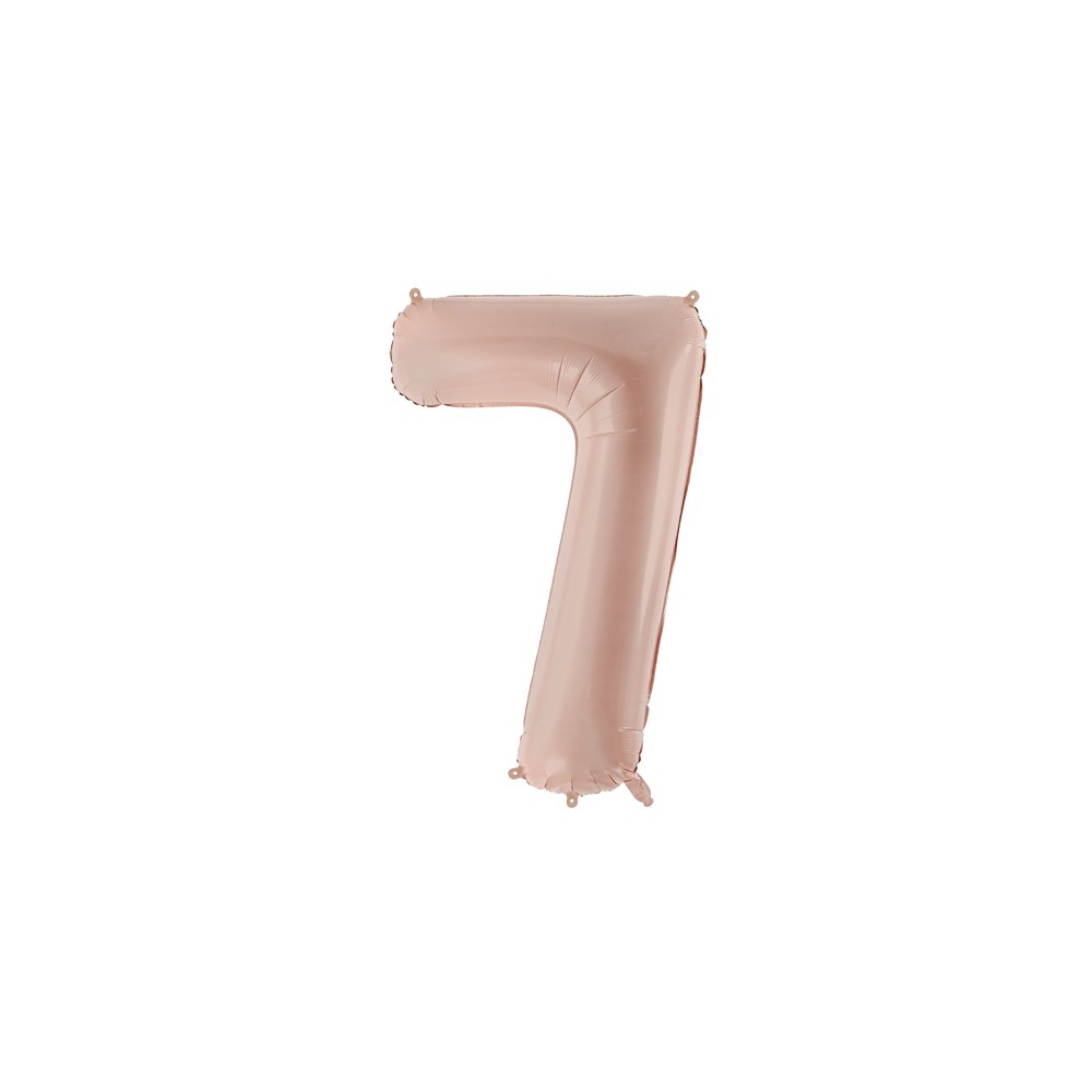 Ballon mylar Chiffre ''7'' - 72cm - beige foncé