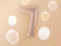 Ballon mylar Chiffre ''7'' - 72cm - beige foncé