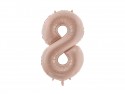 Ballon mylar Chiffre ''8'' - 72cm - beige foncé