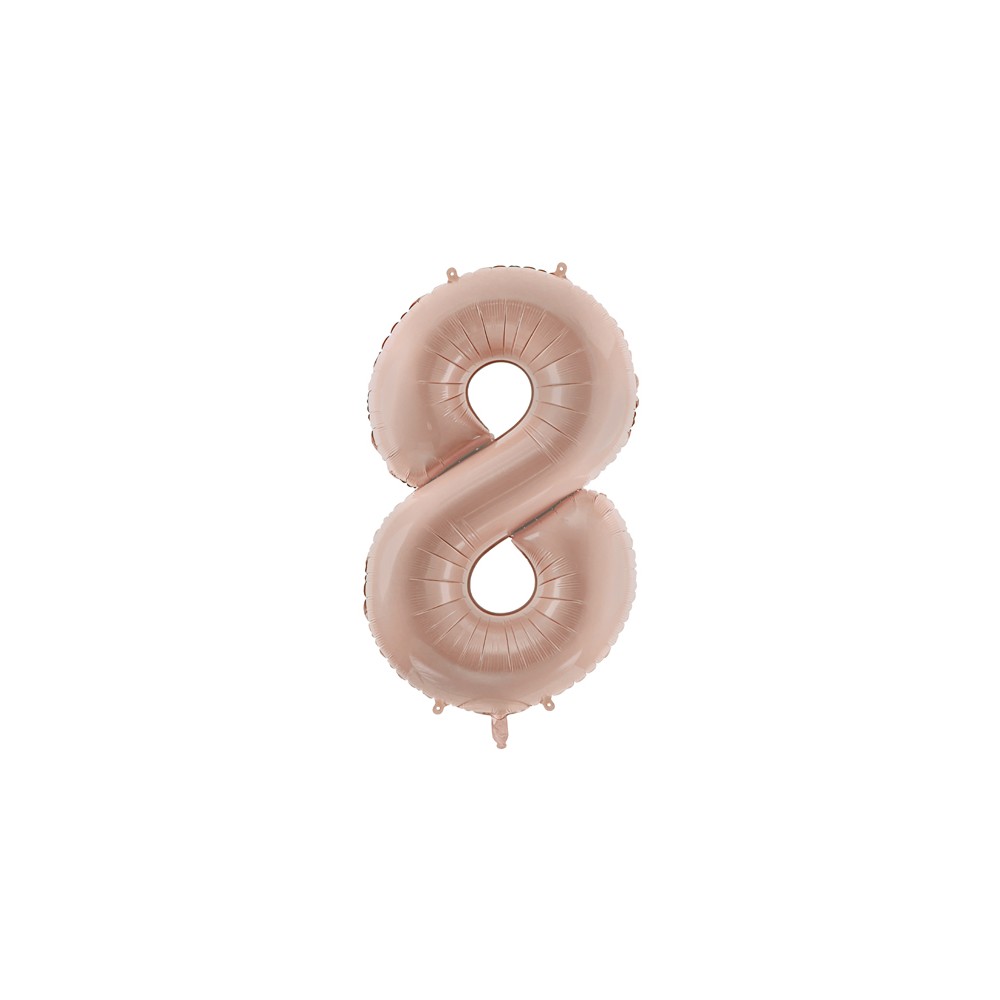 Ballon mylar Chiffre ''8'' - 72cm - beige foncé