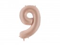 Ballon mylar Chiffre ''9'' - 72cm - beige foncé