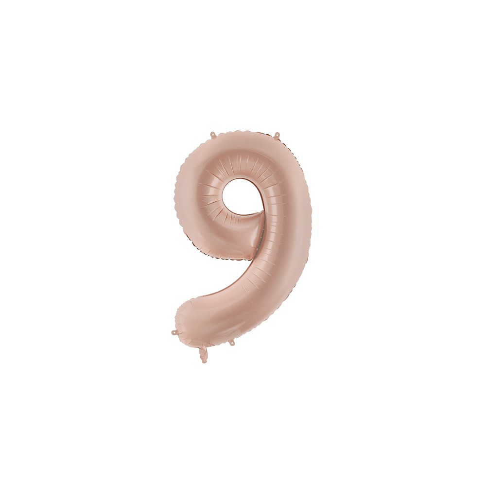 Ballon mylar Chiffre ''9'' - 72cm - beige foncé