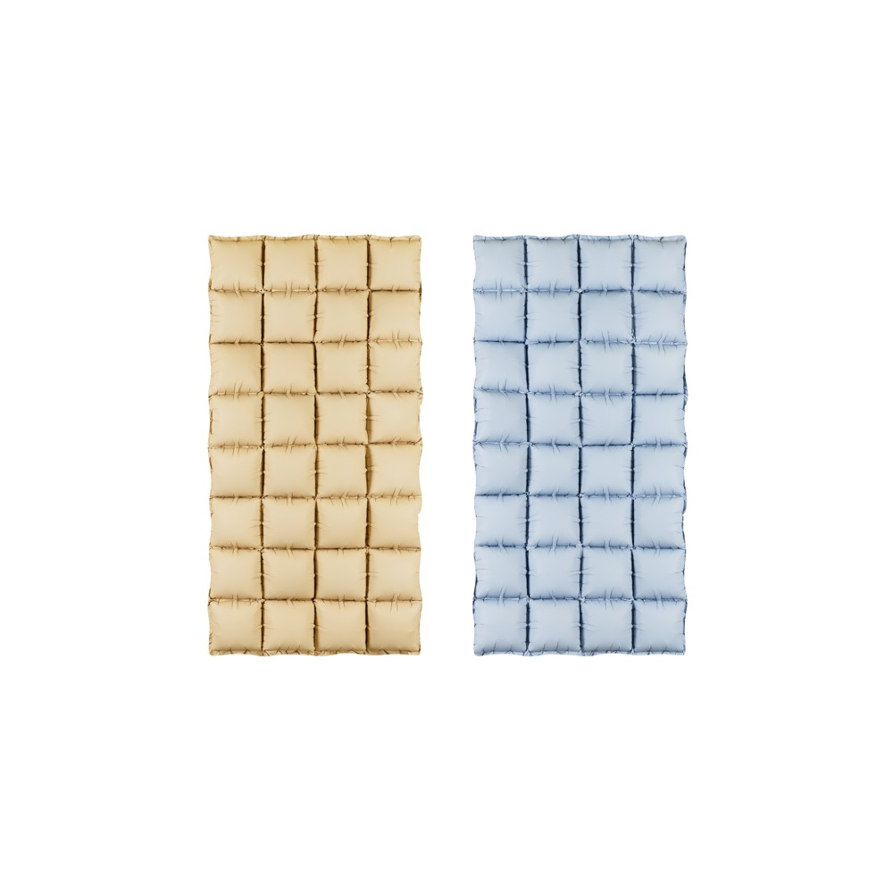 Rideau de ballons mylar double face - beige -bleu