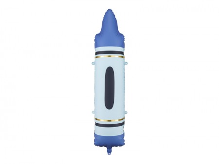Ballons mylar Crayons - bleu