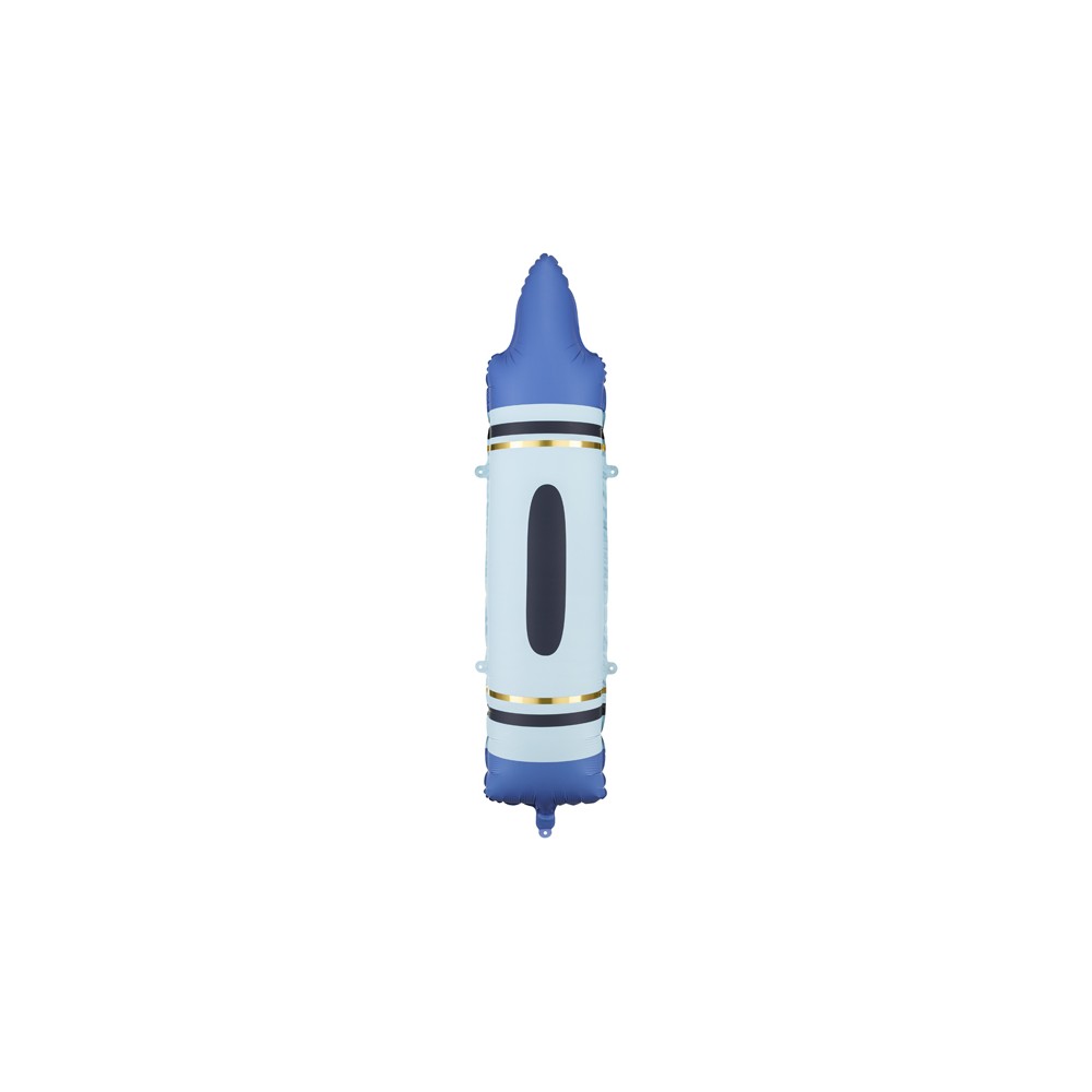 Ballons mylar Crayons - bleu
