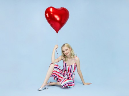 Ballon mylar coeur - 61cm -...