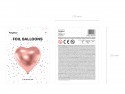 Ballon mylar Coeur - 61cm - or rose