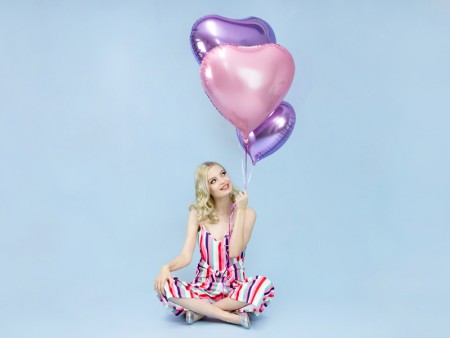 Ballon mylar Coeur - 61cm -...