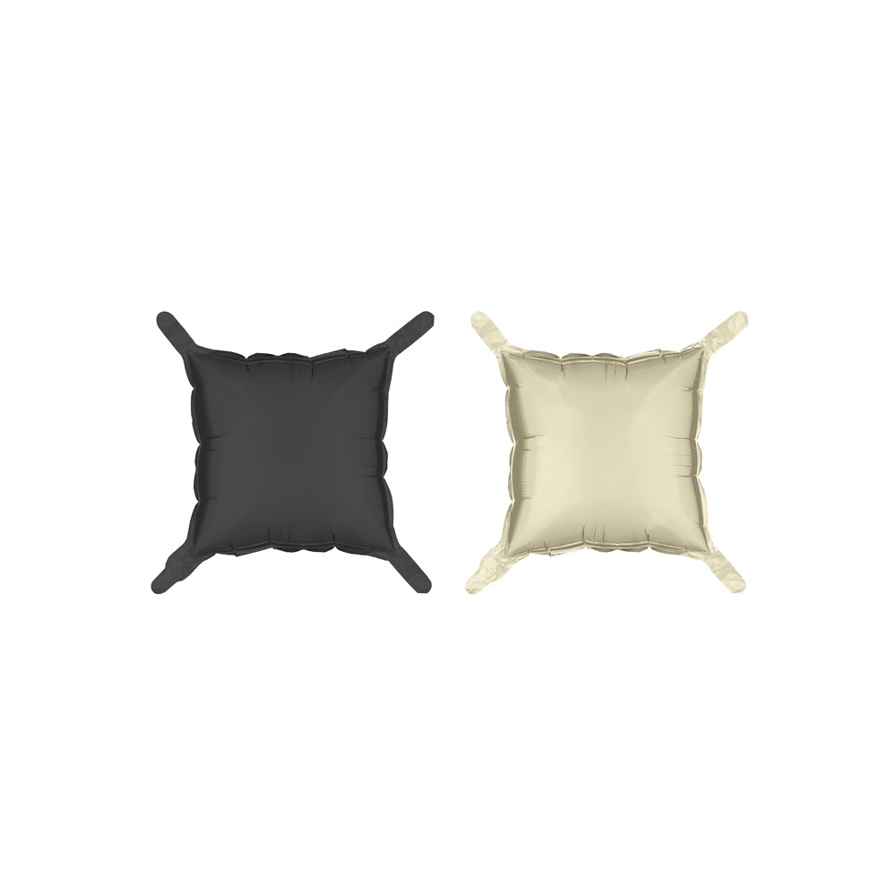 4 Rideau de ballons mylar double face - noir / beige