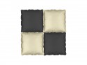 4 Rideau de ballons mylar double face - noir / beige