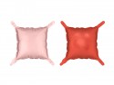4 Rideau de ballons mylar double face - rose / rouge