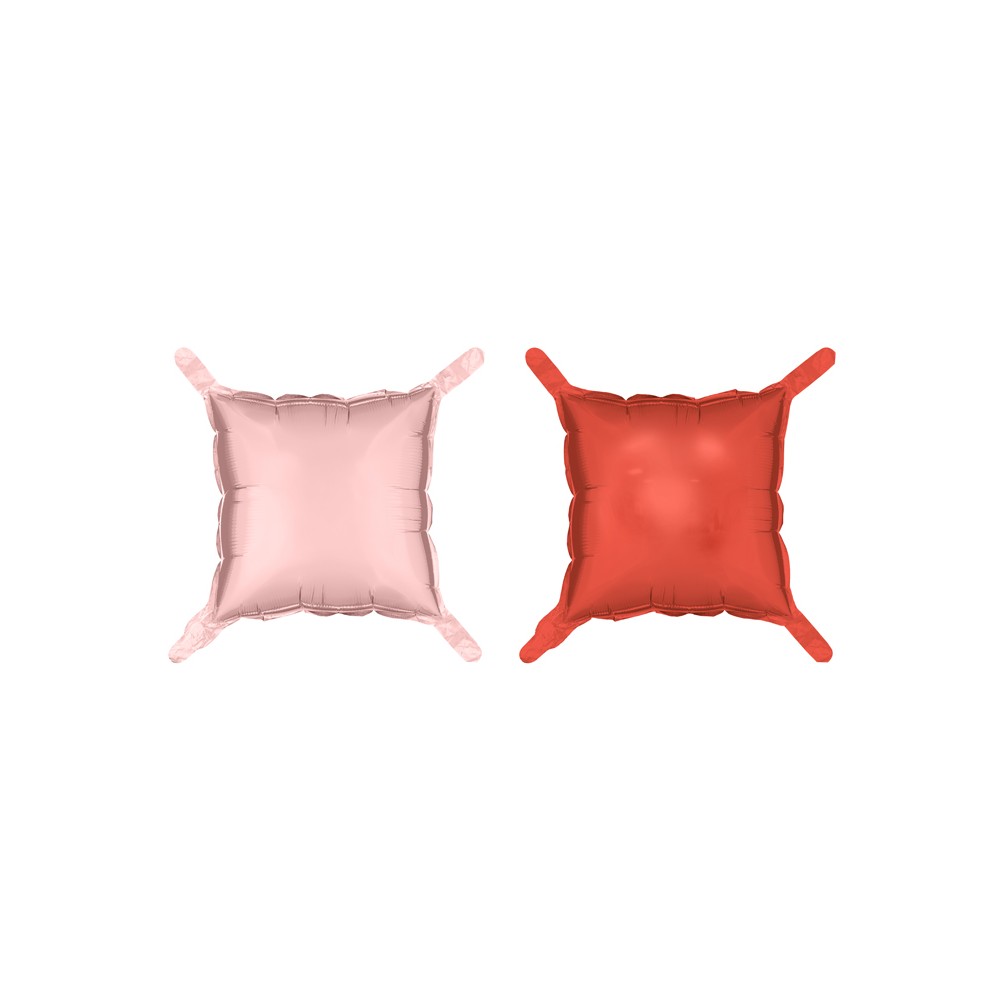 4 Rideau de ballons mylar double face - rose / rouge