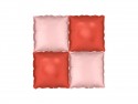 4 Rideau de ballons mylar double face - rose / rouge