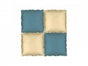 4 Rideau de ballons de baudruche double face - beige / bleu marine