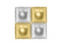 4 Rideau de ballons mylar double face - or / argent