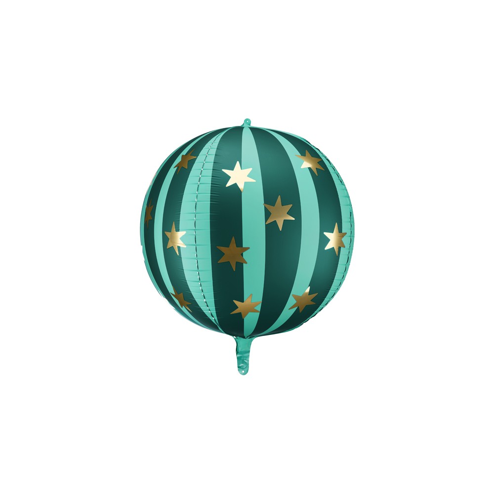 Ballon mylar boule étoiles - 75 cm - vert