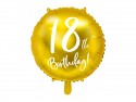 Ballons mylar 18th Birthday - or - 45cm